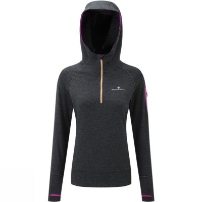 Sudadera Con Capucha Ronhill Momentum Victory Mujer Gris Oscuro - Chile PMB215940